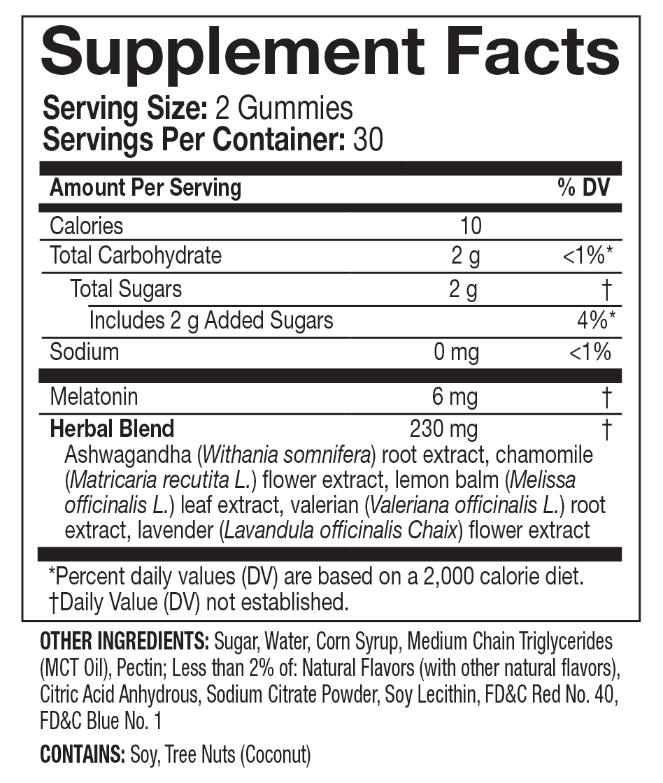 Triple Action Melatonin Gummies with Ashwagandha (6mg per Serving - 60 Count) 3X More Melatonin - Natural Sleep Support - BlackBerry Vanilla Flavor