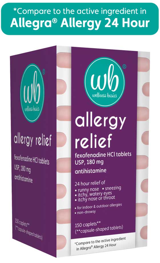 Allergy Relief | Fexofenadine HCl 180 mg Tablet | 150 Count | 24-Hour Relief | Non-Drowsy Antihistamine | Relieves Indoor & Outdoor