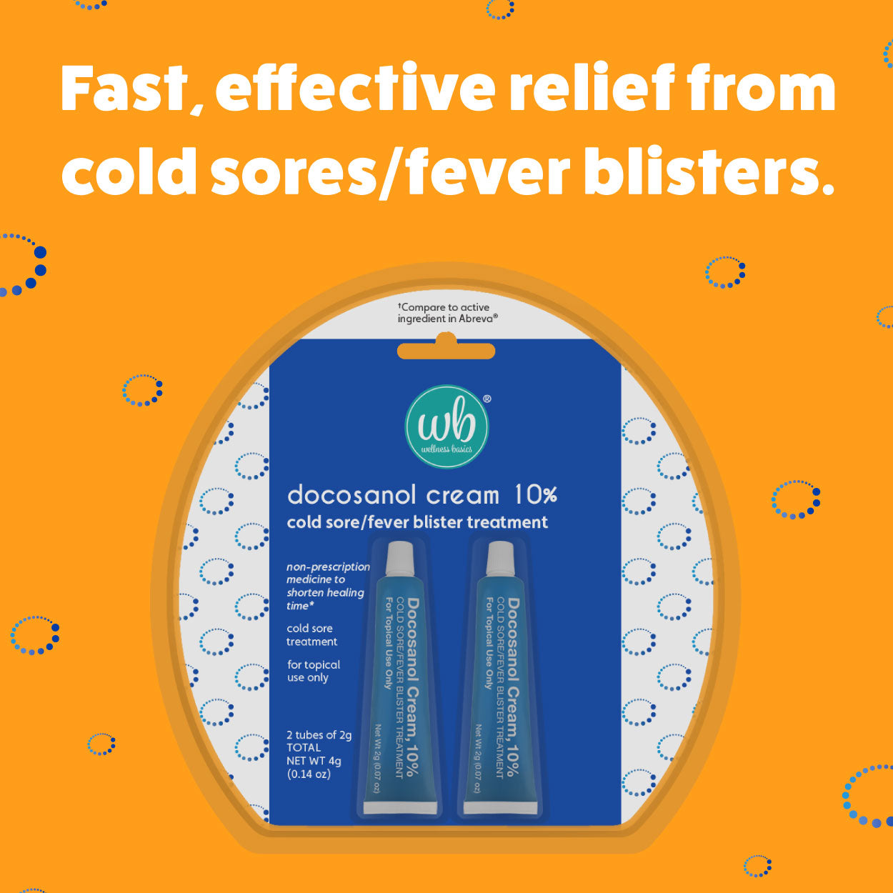 Docosanol Cream 10% | Cold Sore Treatment | Shortens Healing Time | 0.07 oz - 2 Tubes