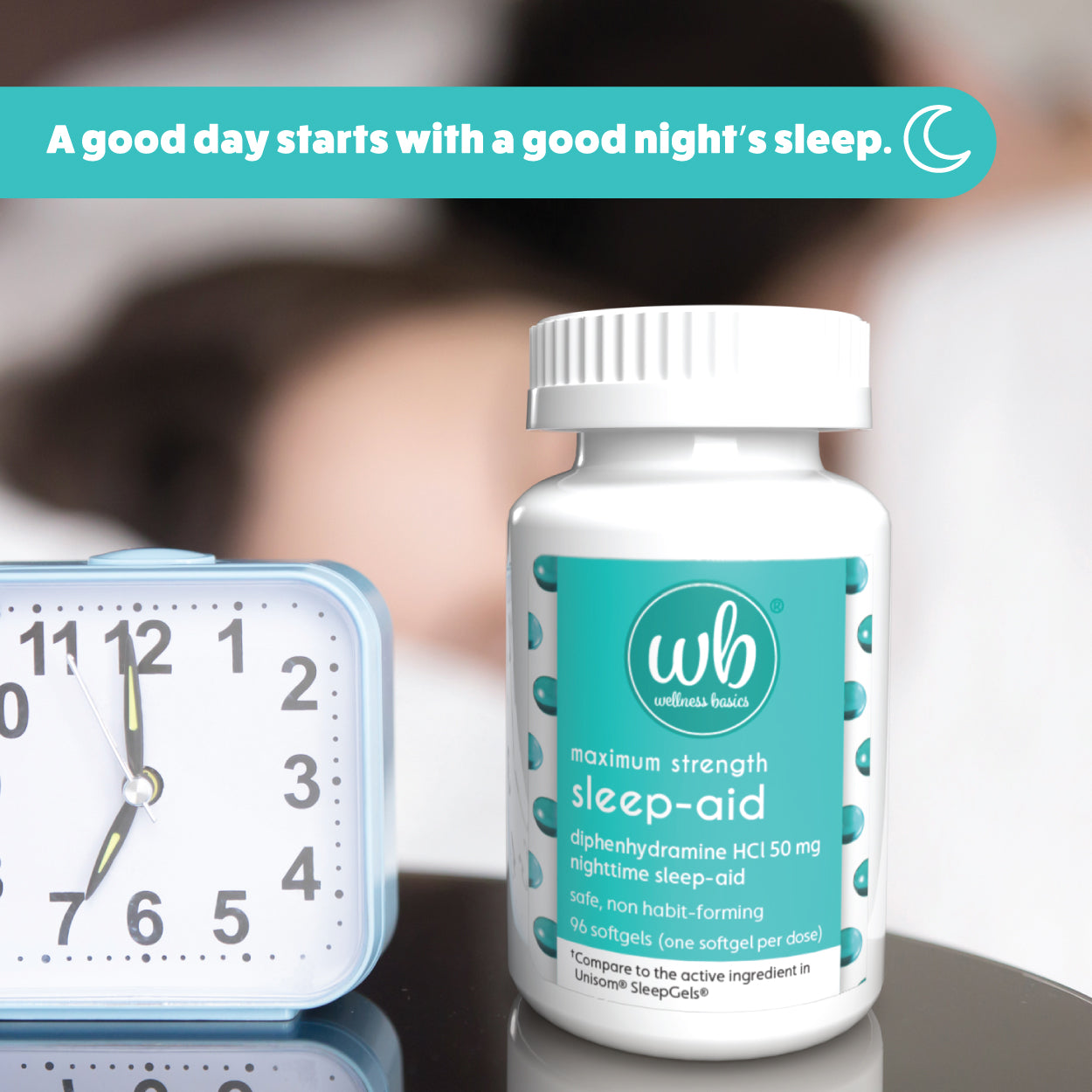 Sleep Aid | Maximum Strength Diphenhydramine HCl 50 mg | Non-Habit Forming | Twin Pack -192 Total Softgels for Restful Sleep