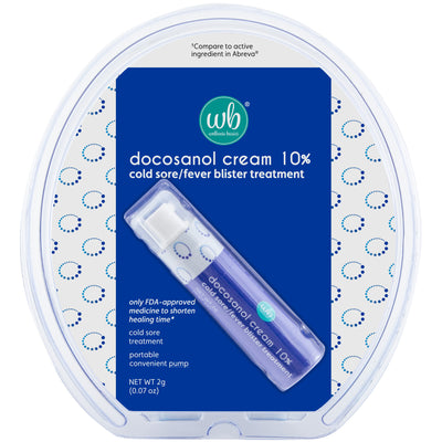 Docosanol Cream 10% | Cold Sore Treatment | Shortens Healing Time | 0.07 oz - Pump