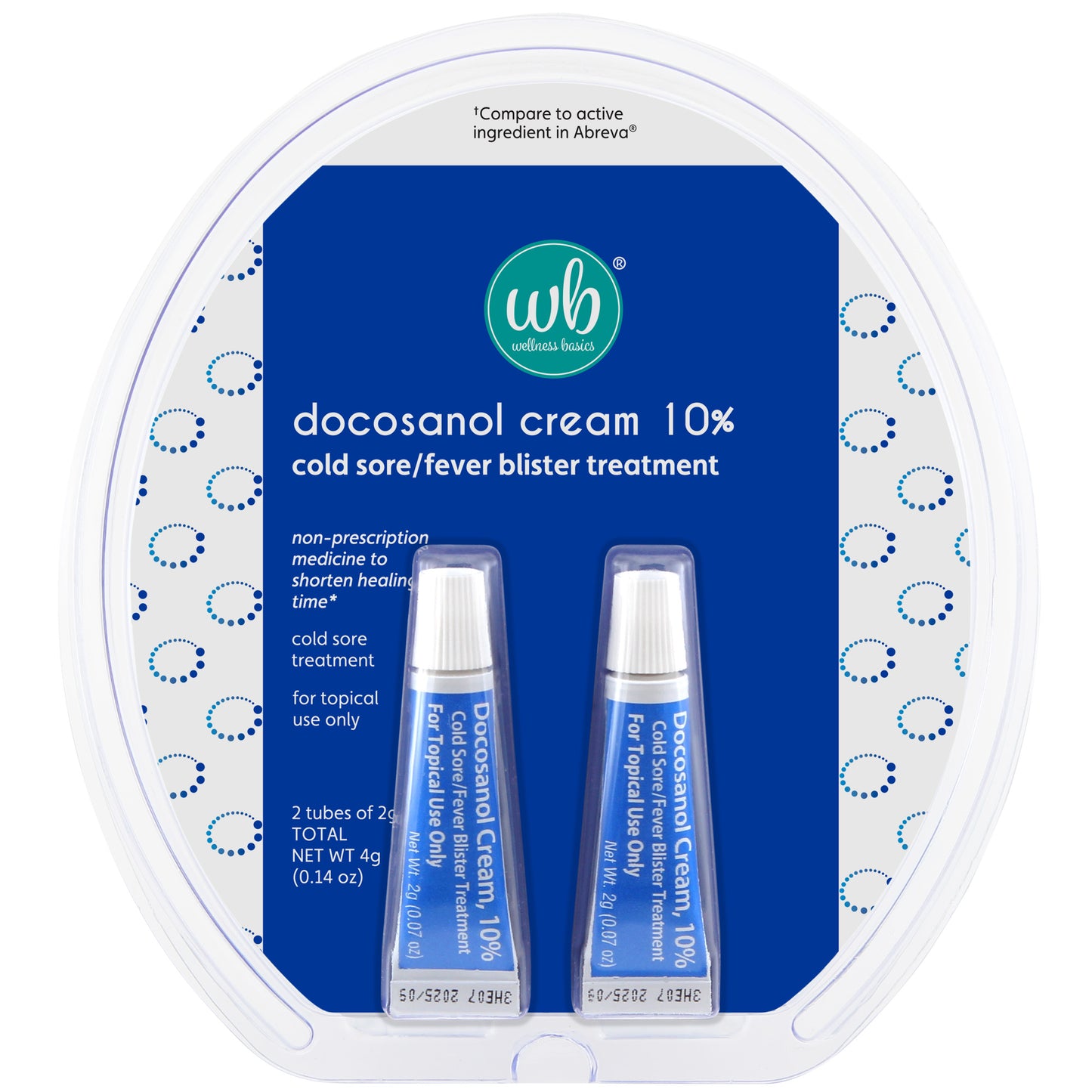 Docosanol Cream 10% | Cold Sore Treatment | Shortens Healing Time | 0.07 oz - 2 Tubes