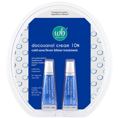 Docosanol Cream 10% | Cold Sore Treatment | Shortens Healing Time | 0.07 oz - 2 Tubes