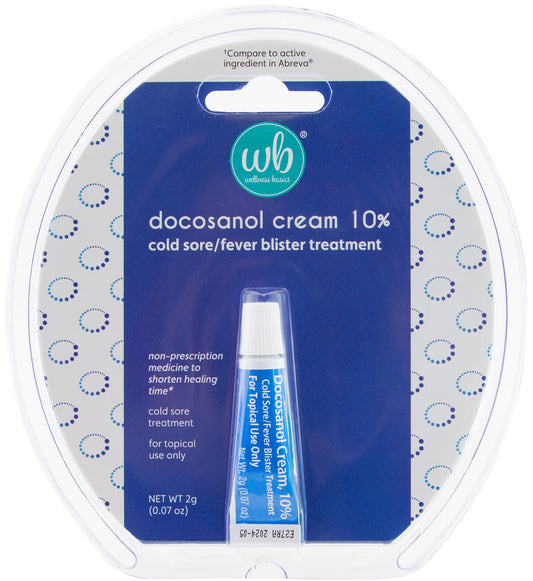 Docosanol Cream 10% | Cold Sore Treatment | Shortens Healing Time | 0.07oz - 1 Tube