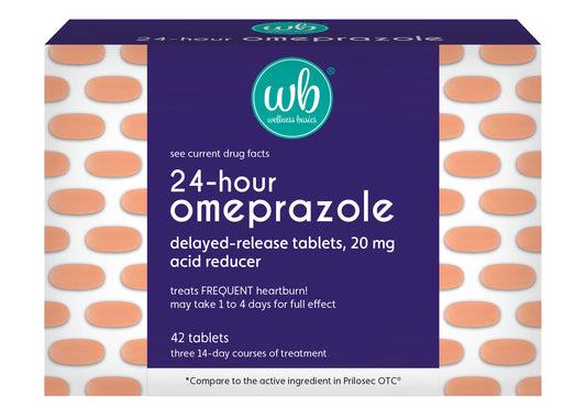 Omeprazole 20mg Delayed Release | Acid Reducer | 42 Count | Tablet | Treats Frequent Heartburn