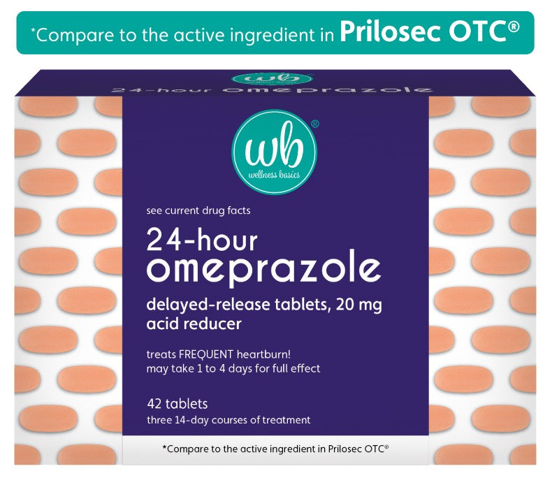 Omeprazole 20mg Delayed Release | Acid Reducer | 42 Count | Tablet | Treats Frequent Heartburn